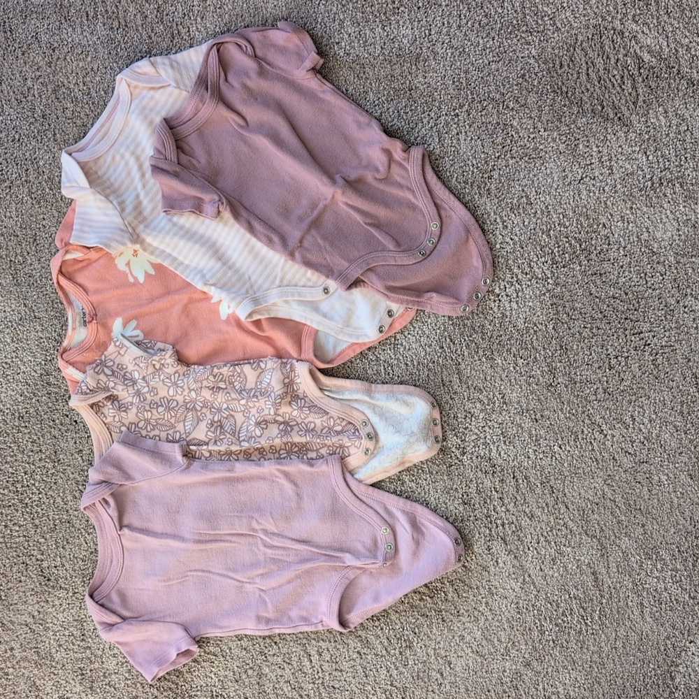 Girls Cotton Onesie Bundle (3-6 Months)